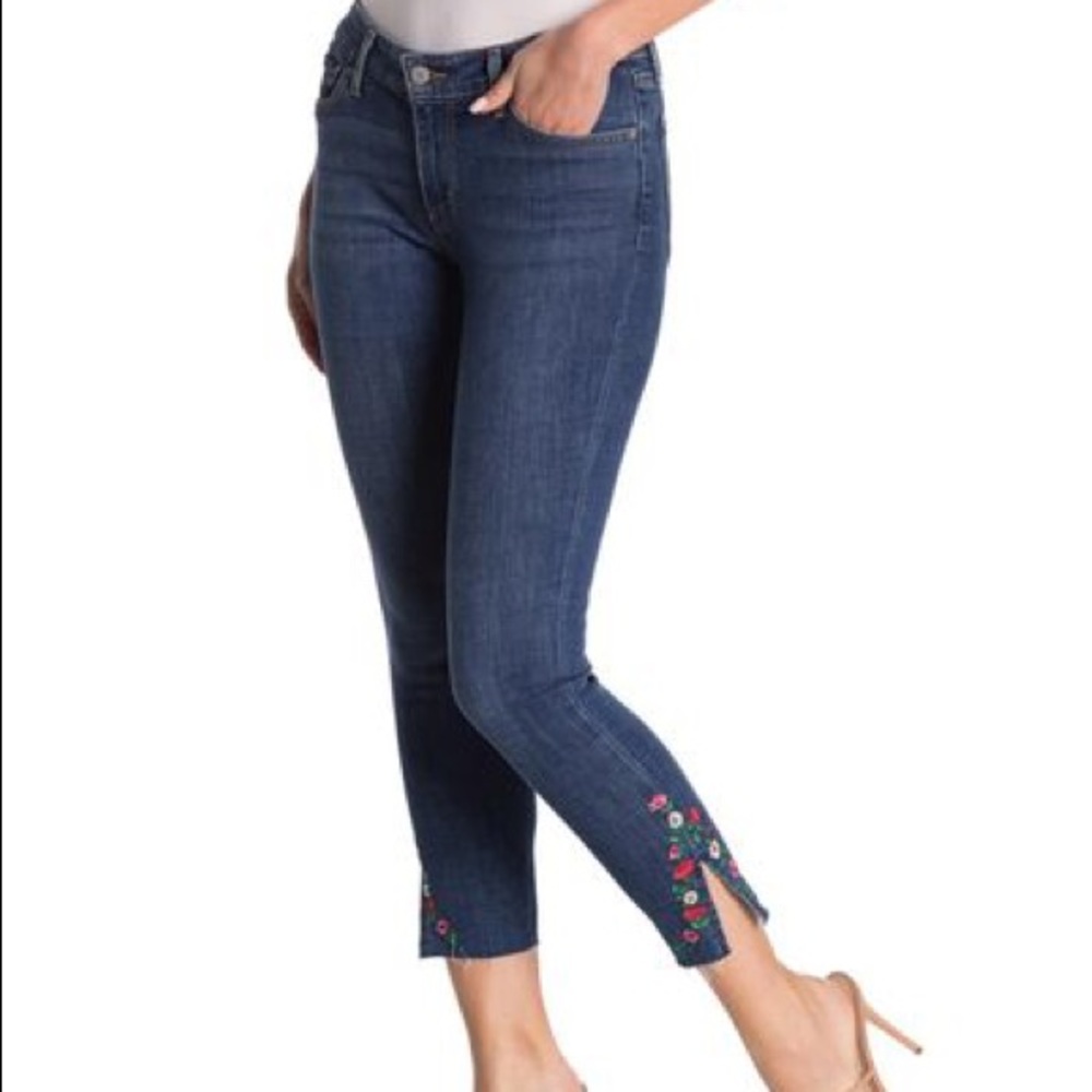 Levi’s 711 Skinny Jean Floral Side Split 28